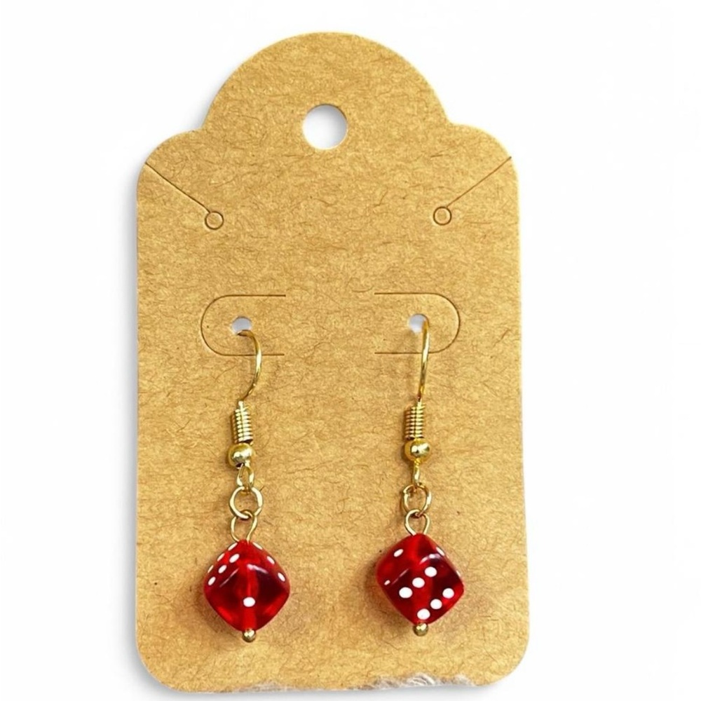Multiple Colored Dice Dangle Earrings